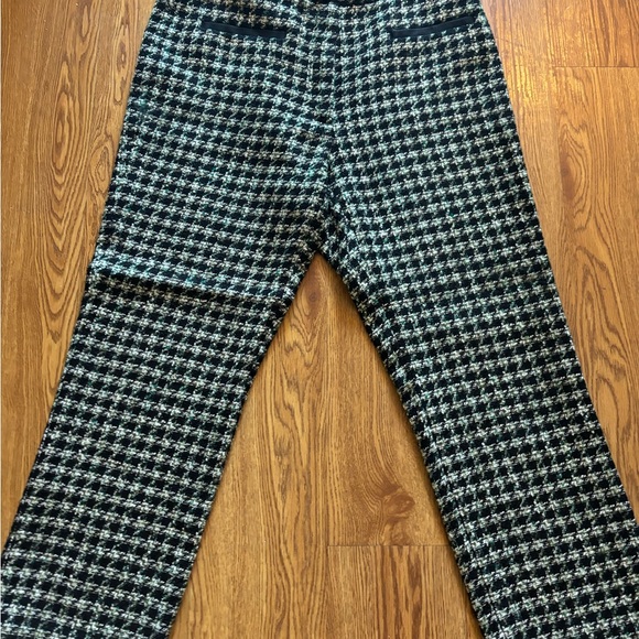 Zara plaid black , cream and green pants - Picture 8 of 12